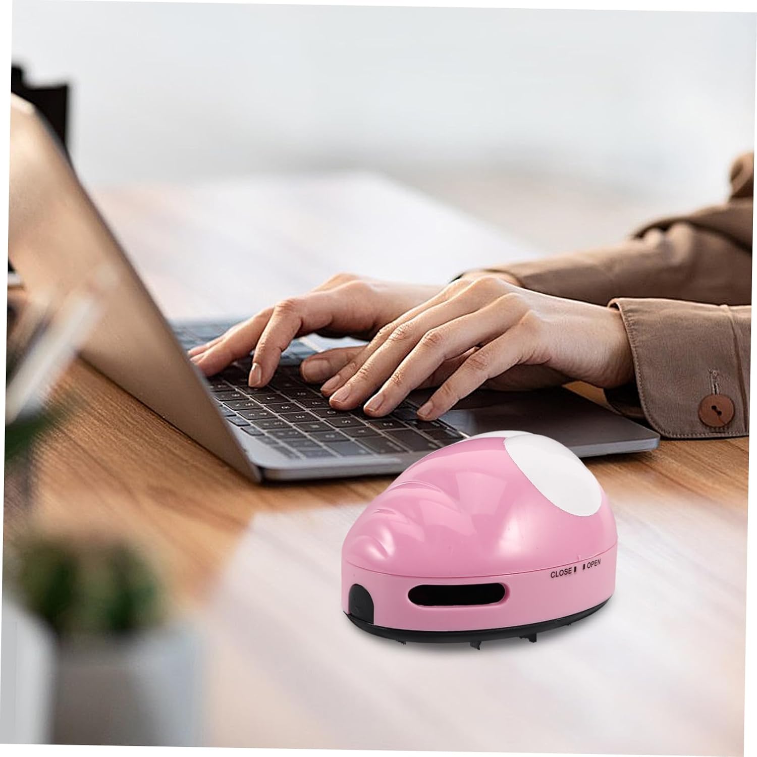 Adorable Mini Desktop Vacuum Cleaner for Dust and Crumbs Battery Operated Handheld Gadget for Use Lightweight and Quiet