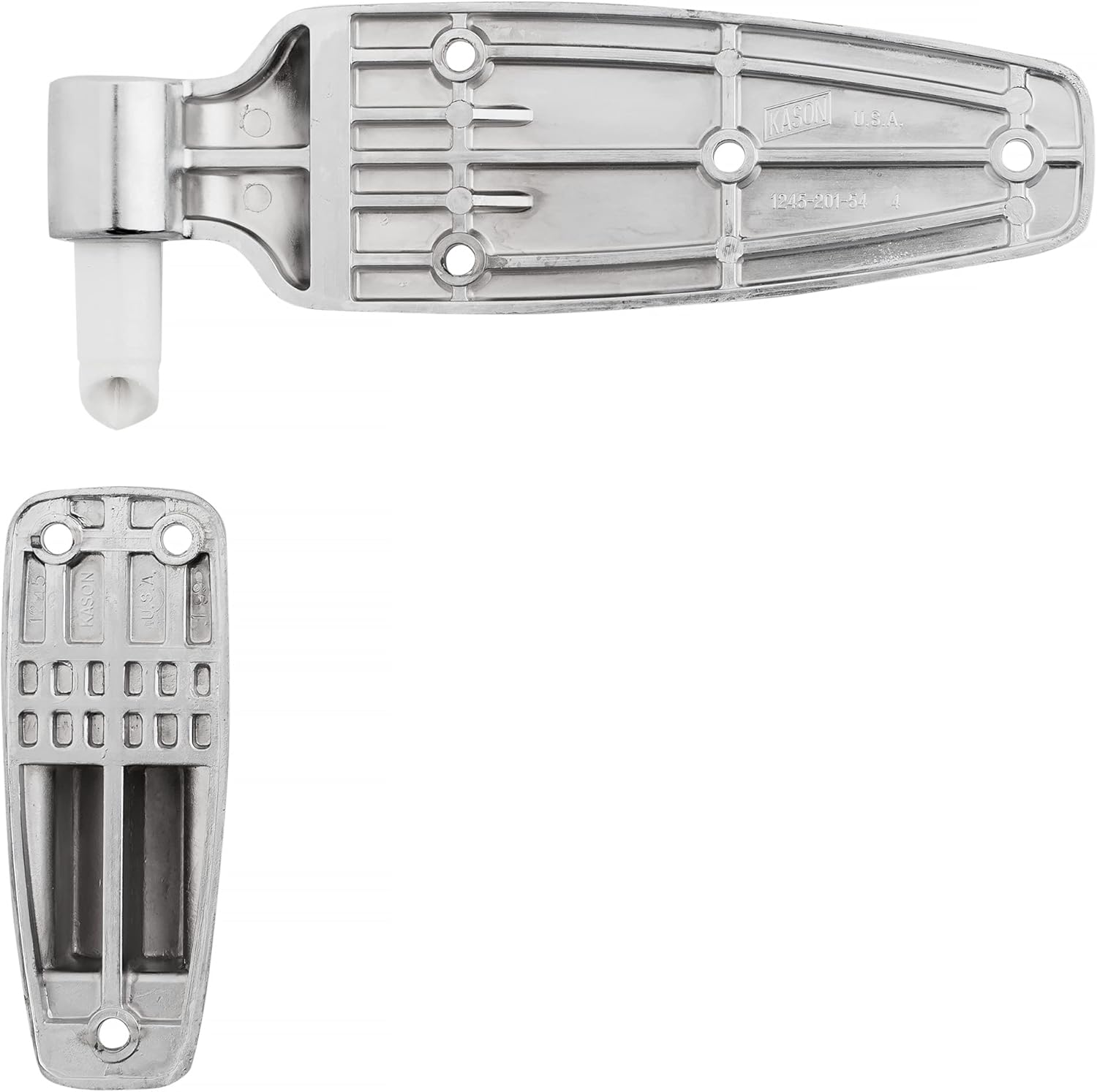 Kason 1245 Reversible Cam-Rise Hinge, 1-5/8 Inch Offset, Brushed Chrome Finish, 11245000128
