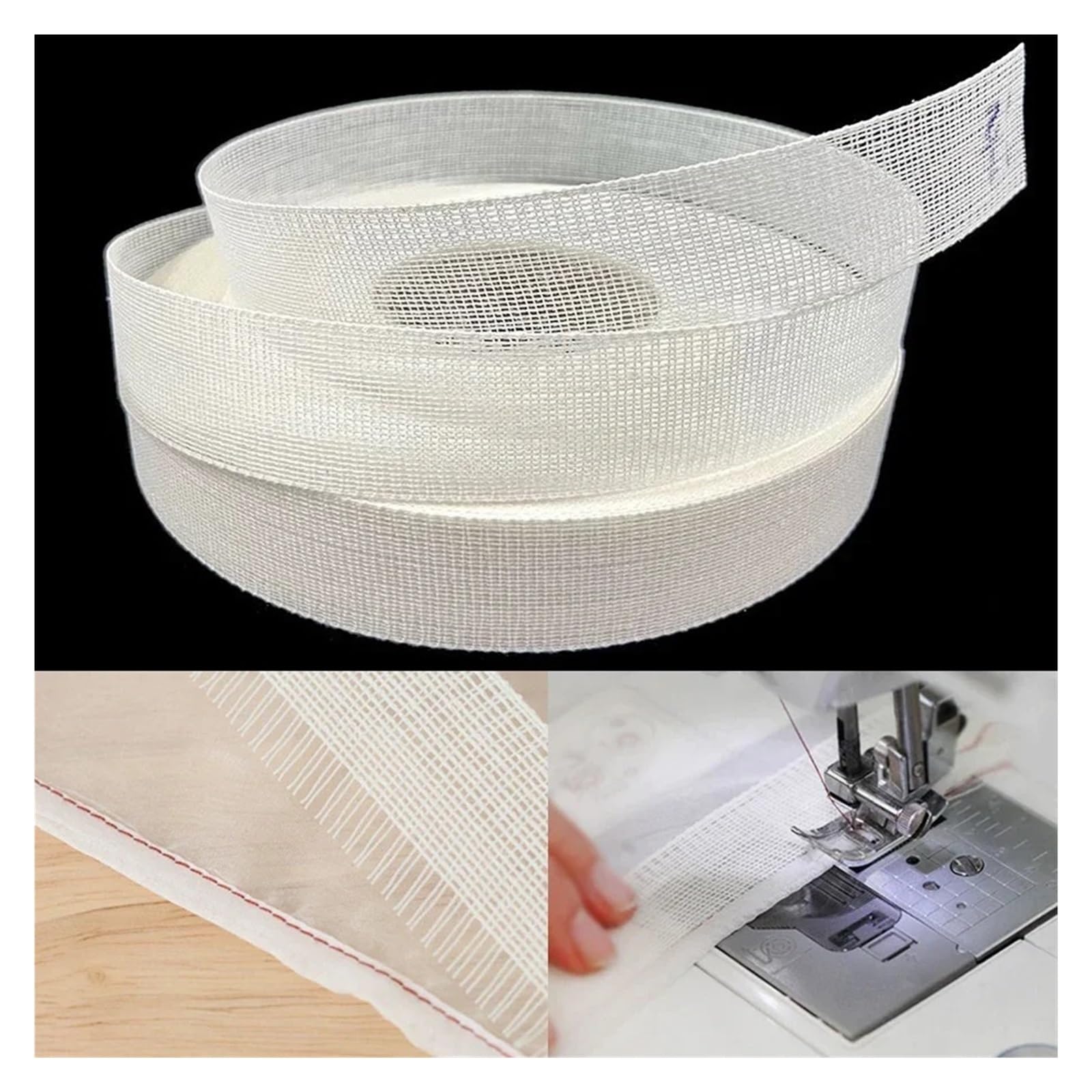 Cinta para dobladillos de pantalones 5m/rollo 2,5/3/3,5/3,8cm de ancho forro prensado espina pescado accesorios dobladillo ropa costura Diy for faldas vestidos novia(3cm,5m)