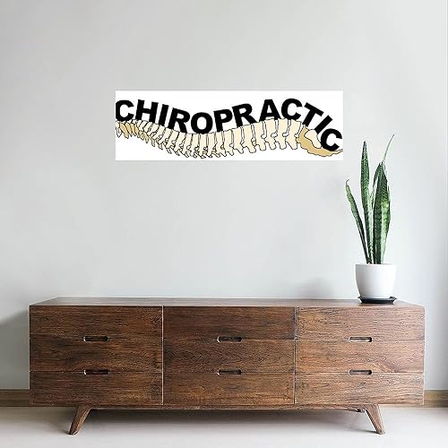 Miniatura 3 de CafePress Chiropractic - Adhesivo de pared de vinilo reutilizable de 36 x 11 pulgadas, 42 x 14 pulgadas