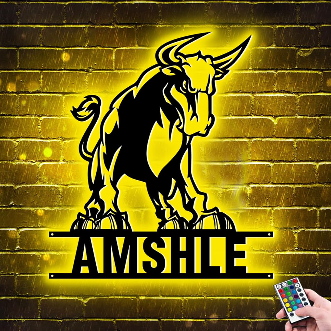 Personalized Dairy Cow Neon Sign for Wall Art, Custom Farmhouse Metal LED Cow Night Light Sign with 16 Colors Changing & USB/Battery Powered, Xmas Party Gifts for Farmers and Cow Lovers (Cow 5)