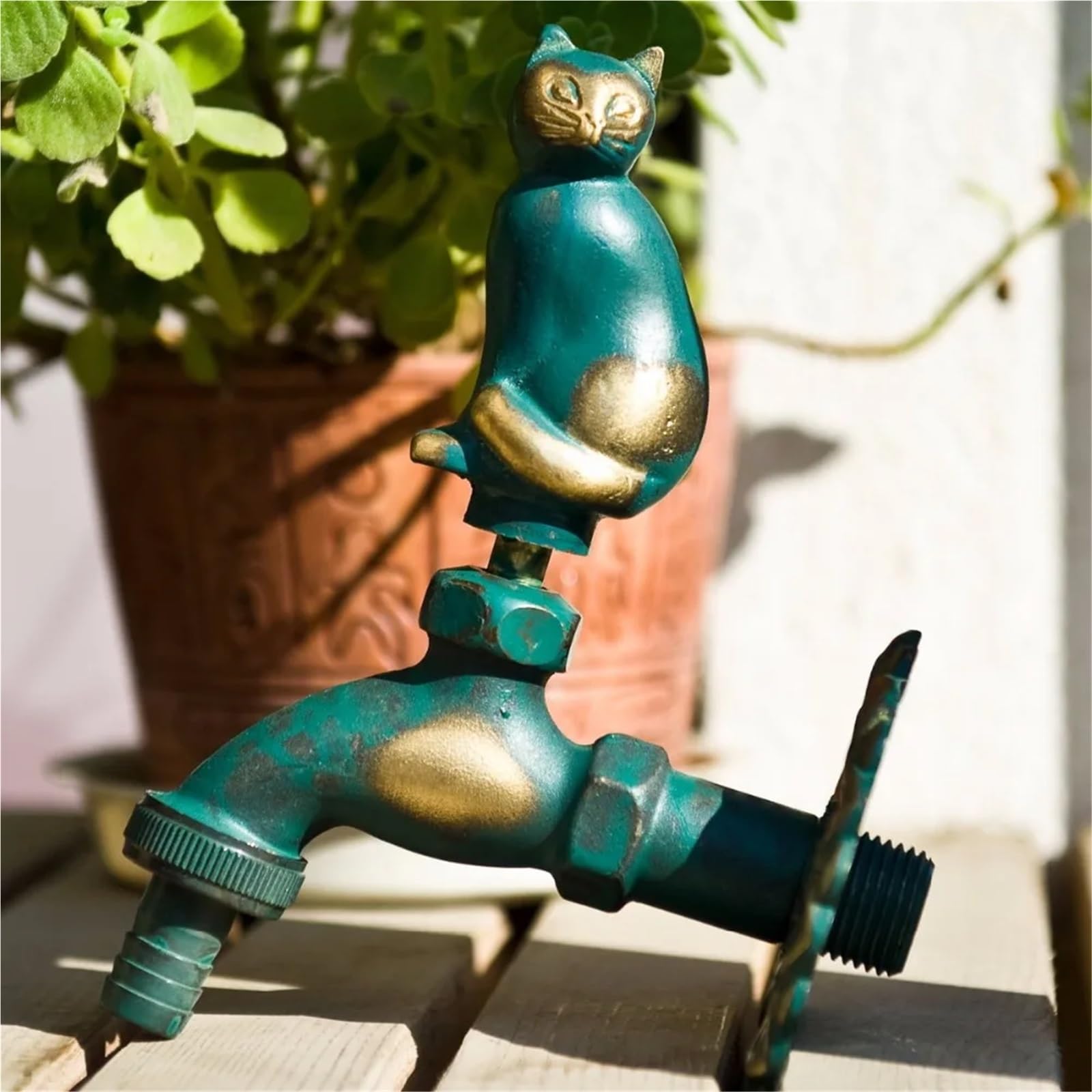 Rubinetto Giardino Rubinetto da giardino a forma di animale, rubinetto in ottone anticato/verde for lavaggio mocio/irrigazione a(Color-16)