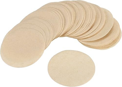 PATIKIL Moca Pot - Filtro de papel redondo desechable marrón de 2.52 pulgadas de diámetro exterior para máquina de café expreso, cafetería, oficina,