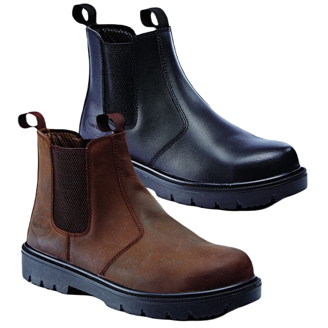CHELSEA BOOTS LIGHTWEIGHT LEATHER SAFETY WORK STEEL TOE CAP SHOES MENS DEALER