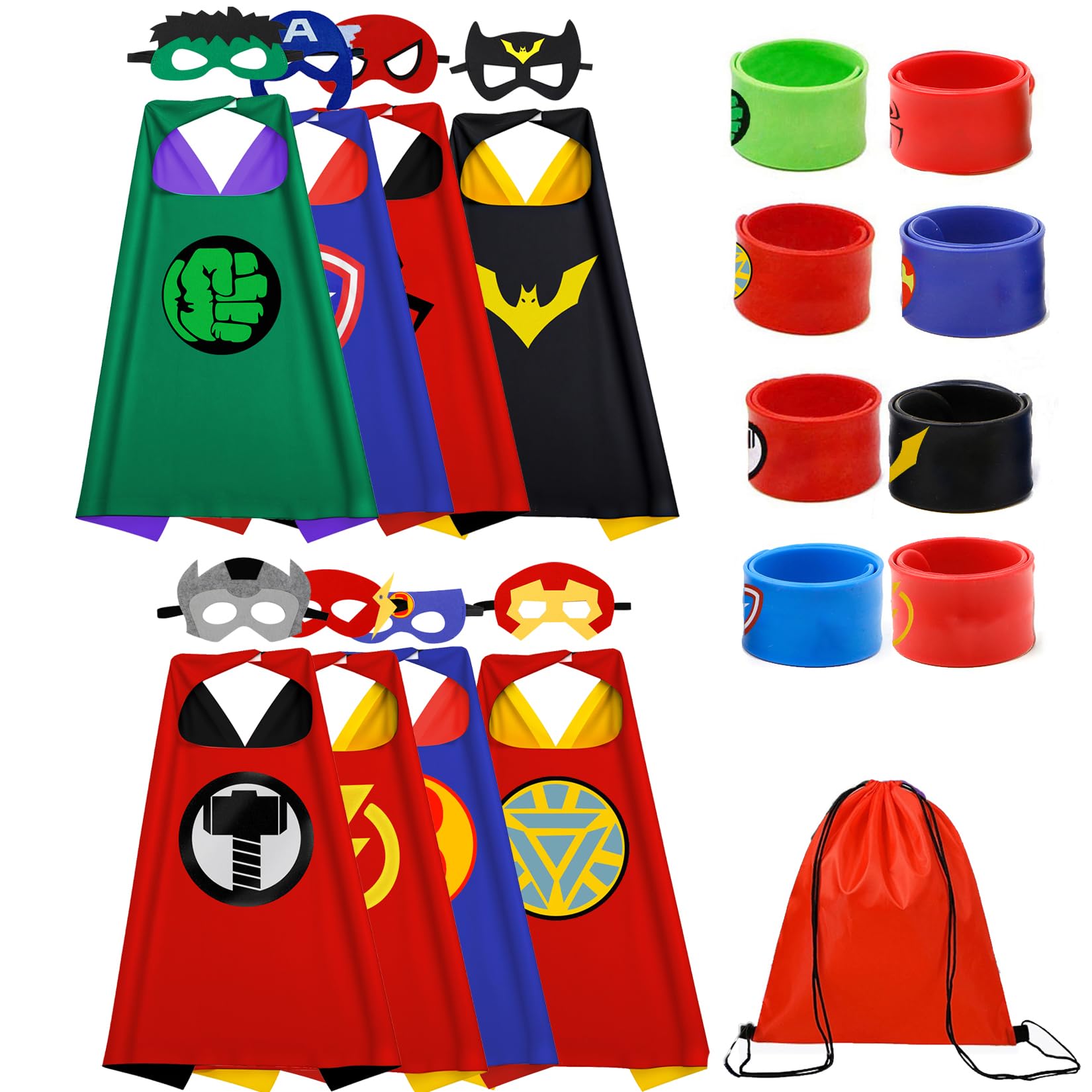 Kids Capes Set and Wristbands Kids Costumes Halloween Christmas Cosplay Dress Up for Boys Girls