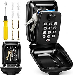 LDS® Außenschlüsseltresor mit Zahlencode – Polizeilich zugelassener, Großer, wasserdichter, Schlüsselkasten mit Schraubendreher, für Außenbereich, Garage und Büro
