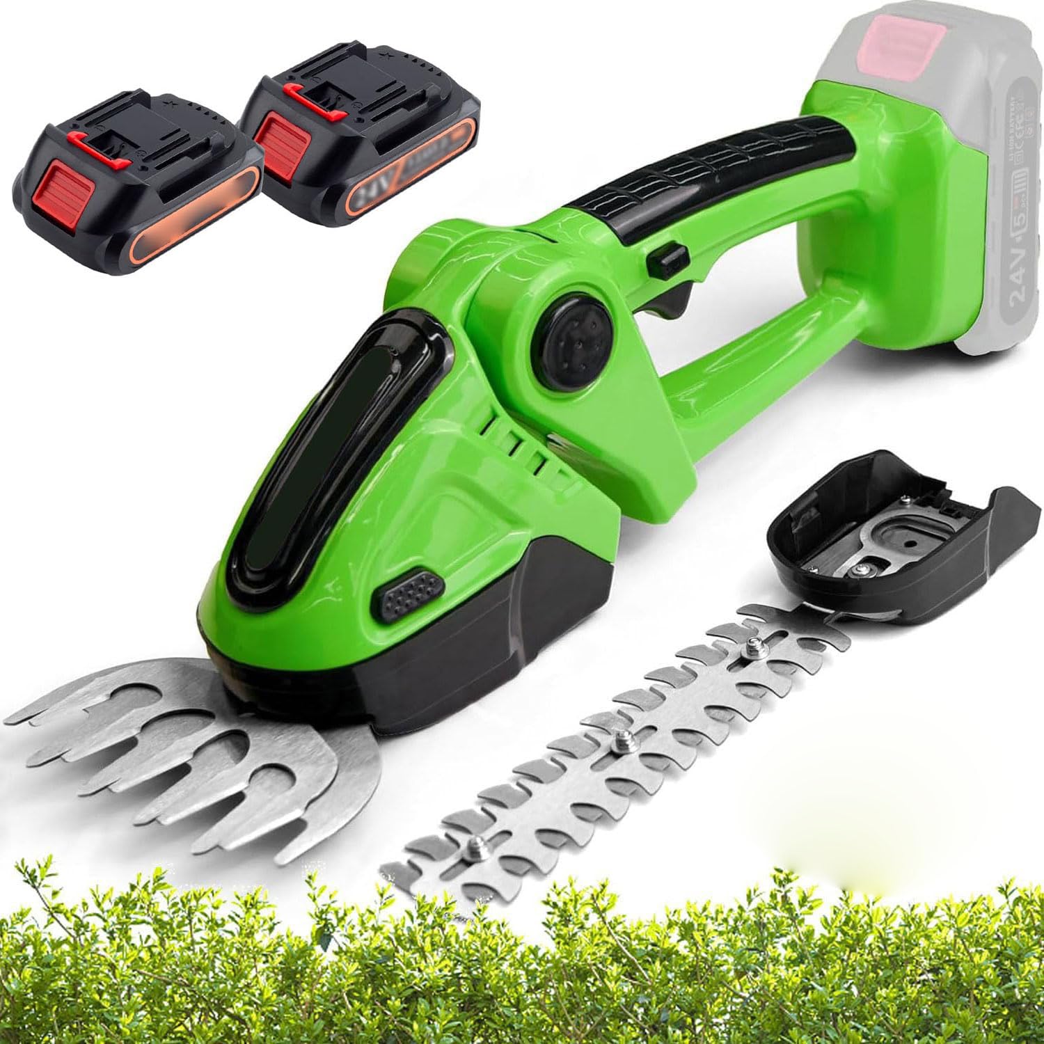 Coupe-arbustes électrique sans fil 24V avec coupe-herbe portable et double batterie