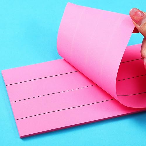 Miniatura 7 de 300 hojas de tiras de oración con rayas de arco iris, tiras adhesivas de oraciones de aprendizaje para suministros de recompensas de oficina, 3 x 8