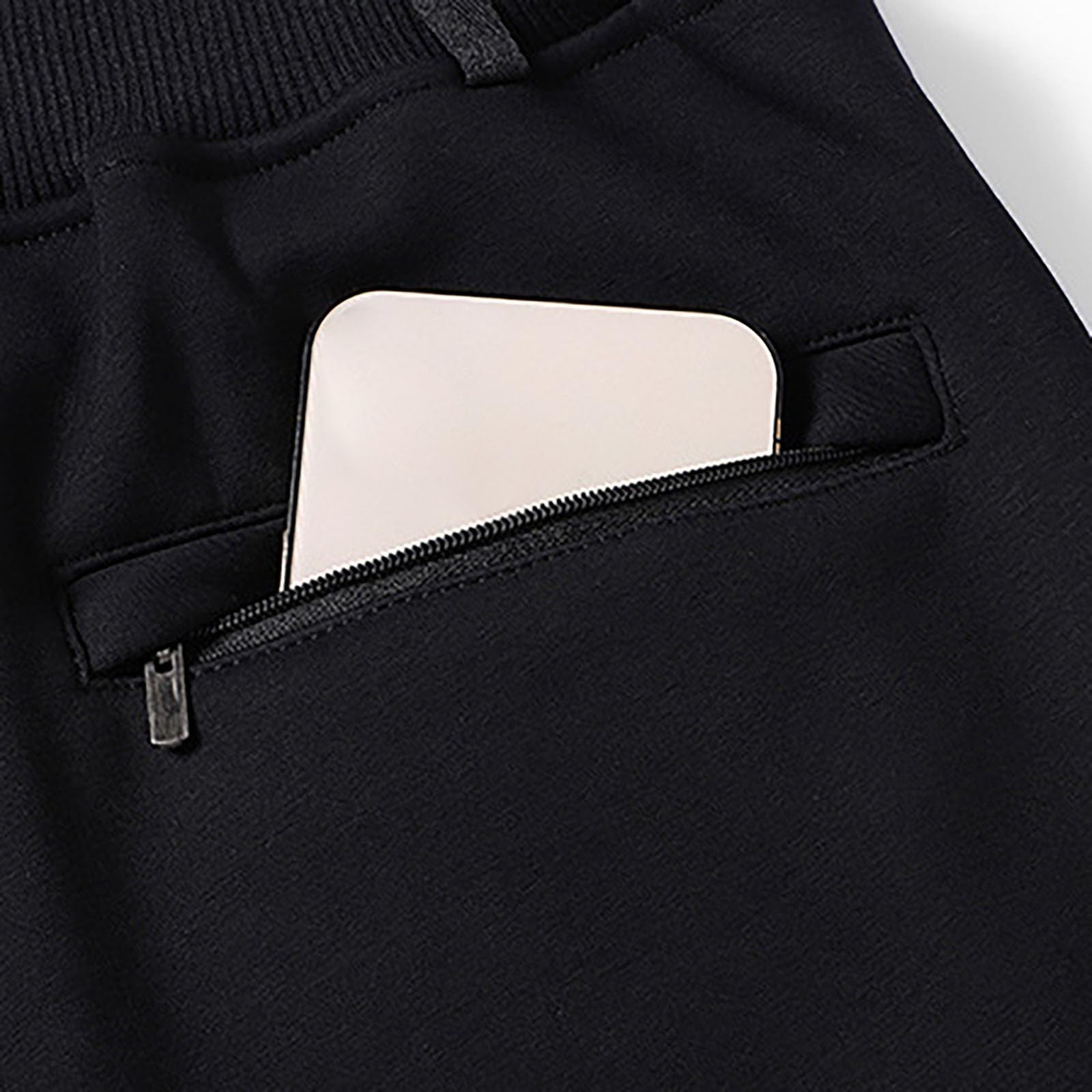 Generisch Pantaloni da jogging termici da uomo, in cotone, per il tempo libero, comodi, imbottiti, morbidi e spessi, in pile