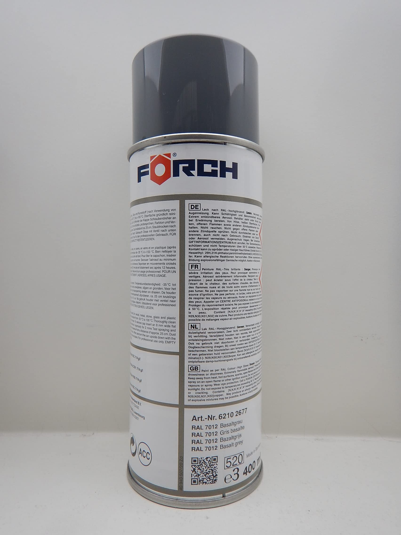 Szary baseballowy szary bazalt RAL 7012 lakier w sprayu spray 400 ml (3)