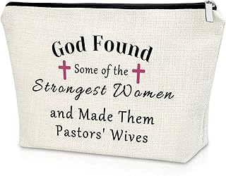 Pastor’s Wife Gift Pastor's Wife Appreciation Gifts Makeup Bag Religious Gift for Women Thank You Gift Cosmetic Bag Christian Gifts Christmas Birthday Gift for Pastor's Wife Cosmetic Travel Pouch