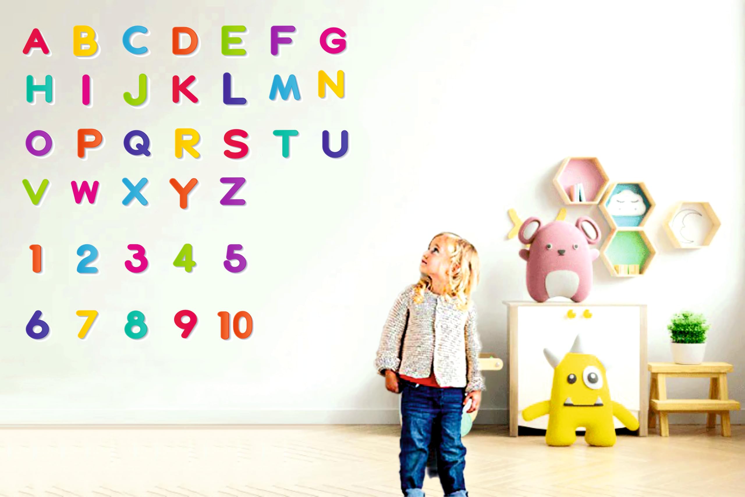 Nawlai Print House Kids 26 Letters Large Size Alphabet and 1 to 10 Numbers Educational Paper Wall Stickers (117 Cms X 106 Cms) (B0D9S1XQFW) Amazon Price History, Amazon Price Tracker