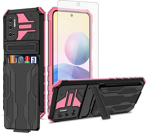 Asuwish Funda de teléfono para Xiaomi Redmi Note 10 5G con protector de pantalla de vidrio templado y soporte delgado para tarjeta de crédito disponible en Yaxa Guatemala