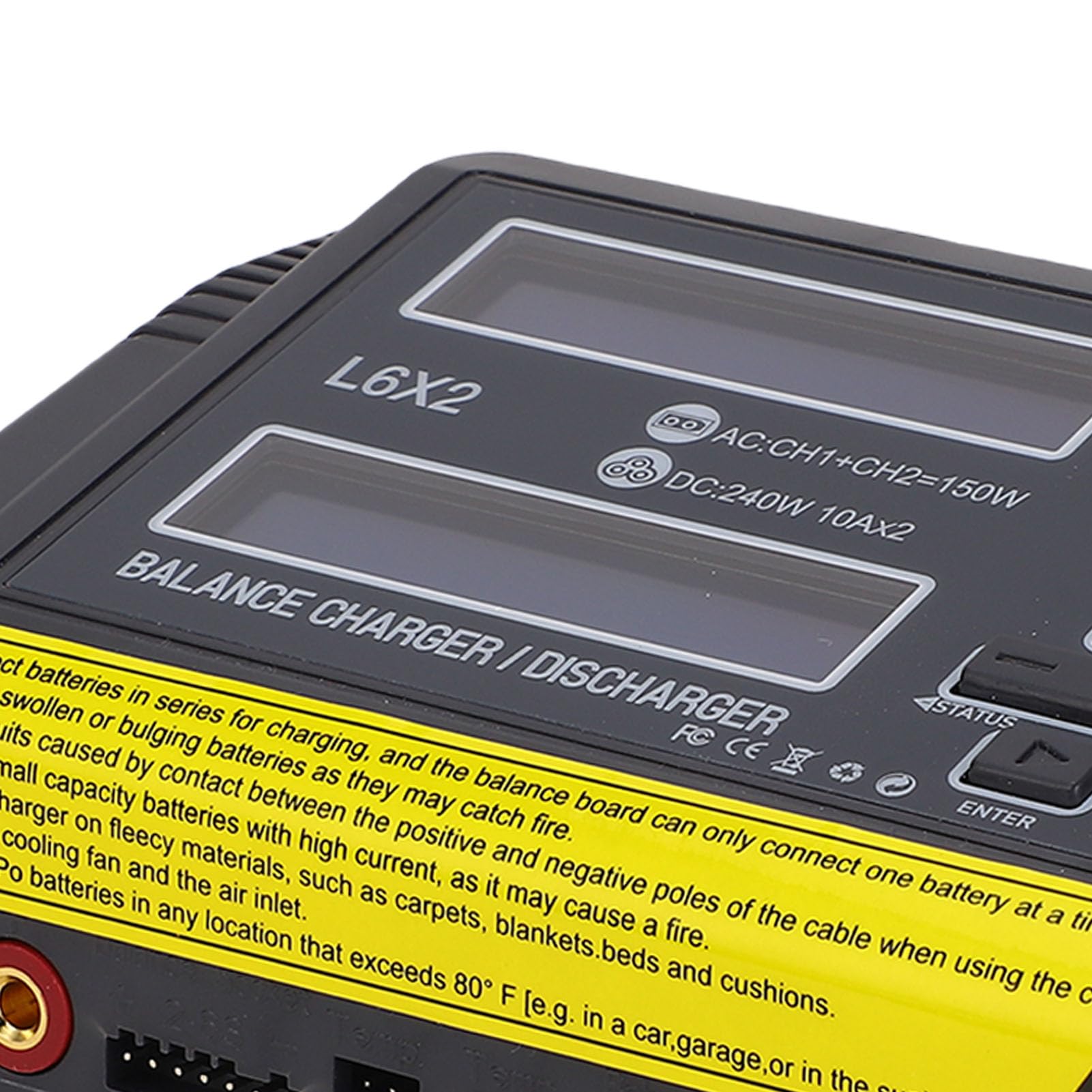 Drfeify Ładowarka Akumulatorów Lipo Dwukanałowa 150W do Modeli RC | 2 Niezależne Obwody, Kompatybilny z LiPo/LiFe/NiMH, Wejście AC/DC, Ognioodporna Obudowa, Chłodzenie wentylatorem.