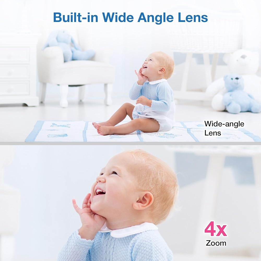 VTech VM901 Smart WiFi Baby Monitor with 1080p FHD Camera and 5" HD IPS Display, Free App, Remote Pan Tilt Zoom, Night Vision, Motion Detection Alerts
