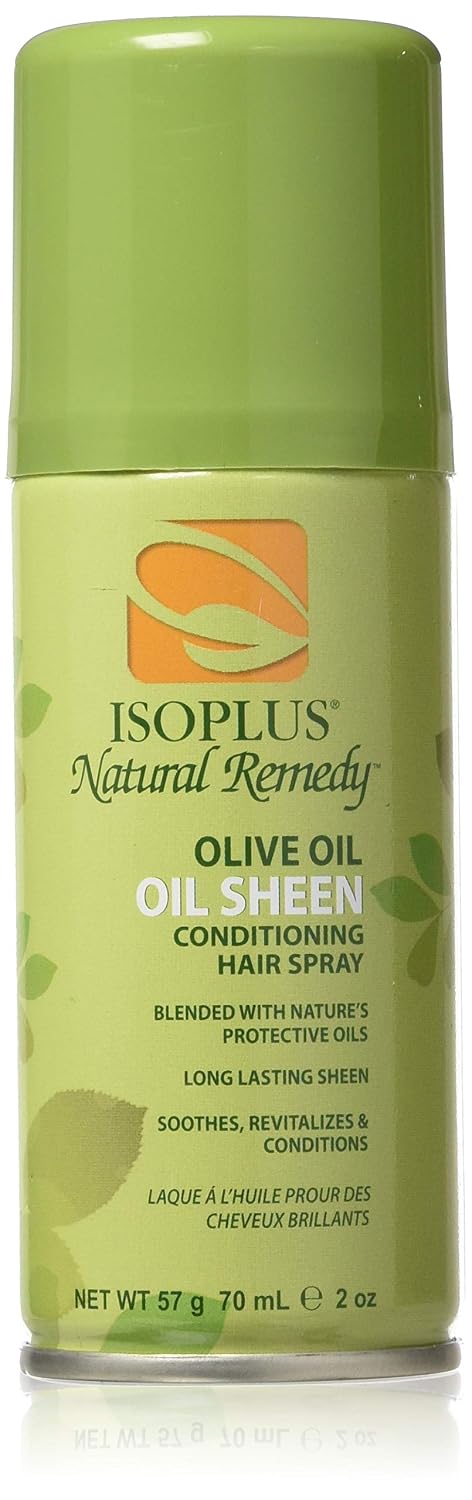 Isoplus Natural Remedy Olive Oil Sheen Conditioning Hair Spray, 2 oz
