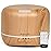 Homeweeks 300ml Essential Oil Diffuser, Quiet Aromatherapy Mist Diffusers for Essential Oils, Wood Grain, Ultrasonic, Remote Control, Timer, 7 Colors Light for Bedroom (300ml Yellow Wood Grain)