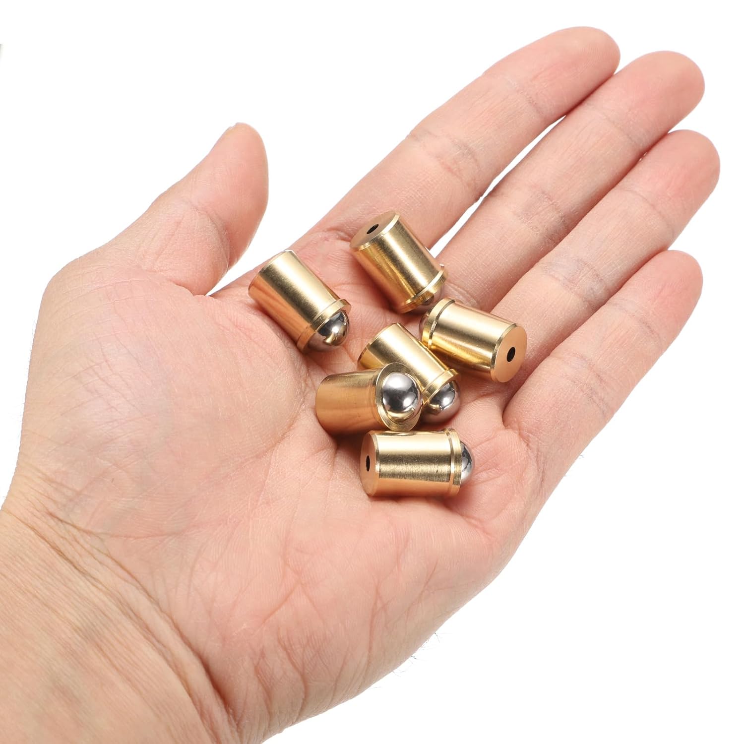 uxcell 20Pcs 304 Stainless Steel Ball Plunger, 10mm Dia. Ball Catch Latch Smooth Push Fit Spring Plunger Precision Positioning End Force 27N for Mechanical Devices, Furniture (12x20mm)