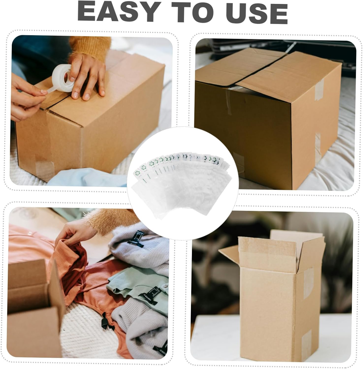 Mobestech 100pcs for Moving Air Packaging Bags Pouches for Packing Shippng Protection
