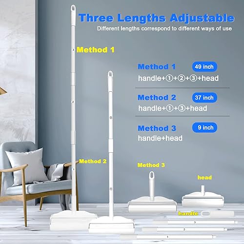 Miniatura 4 de RIKMSS Rodillos de pelusa grandes 95 pulgadas de ancho para limpiar alfombras de piso para pelo de mascotas extra pegajosos removedor de pelo de