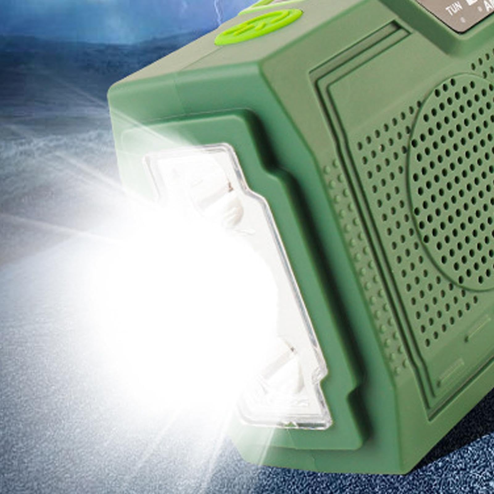 Radio À Manivelle Charge Solaire Batterie 2000 mAh AM FM Alarme SOS
