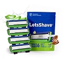 LetsShave Pro 6 Sensitive Manual Shaving Razor Blades Refills (Cartridge), Pack of 4, World's First 6-Blade & Precison Back Blade with Argan Oil & Aloe Vera Infused Moisture Bar, Blades for Men gallery image
