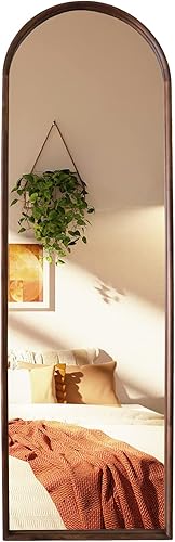 Miniatura 1 de WallBeyond Espejo de longitud completa de 65 x 20 pulgadas, con marco de madera vintage, espejo grande para dormitorio, espejo de piso de granja,