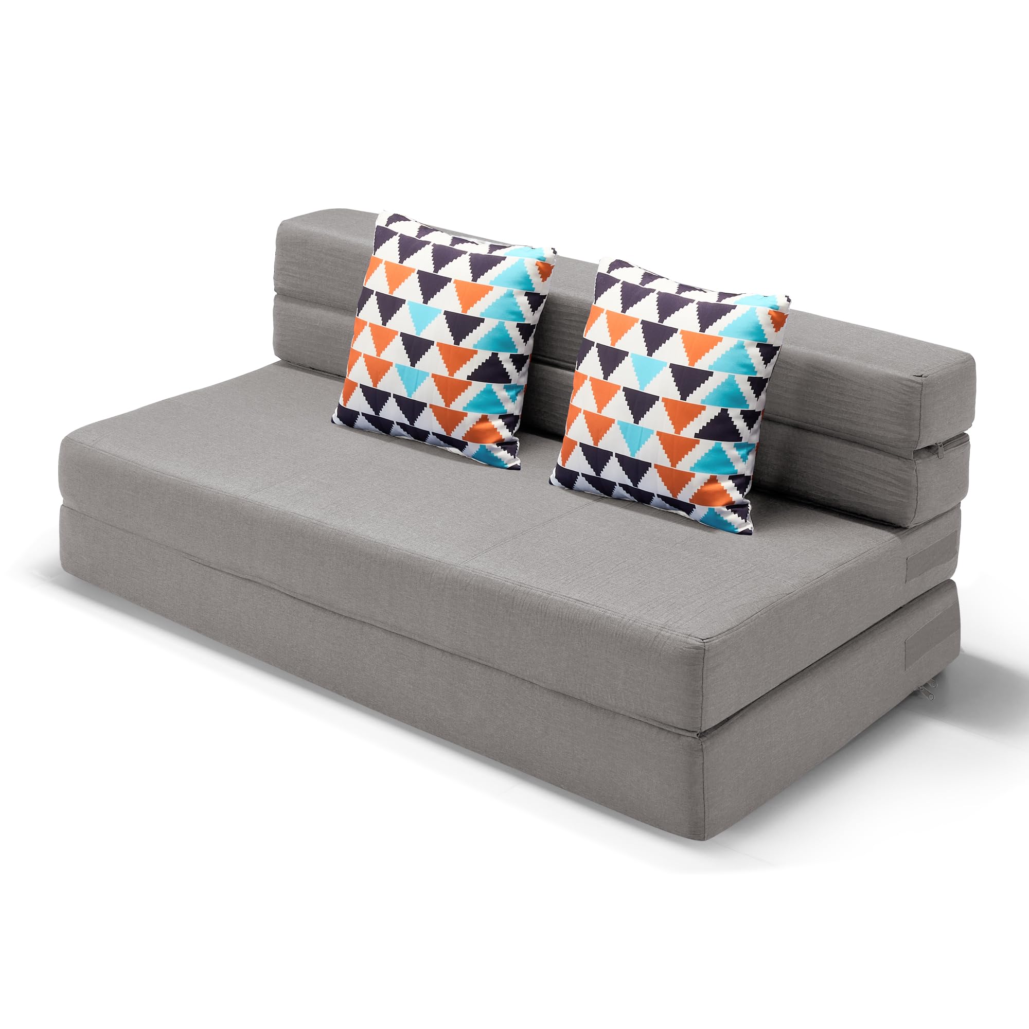 ARTPLAN Convertible Folding Sofa Bed High-Density Memory Foam Sofa with a Fluffy Pillow Modern Futon Floor Couch Guest