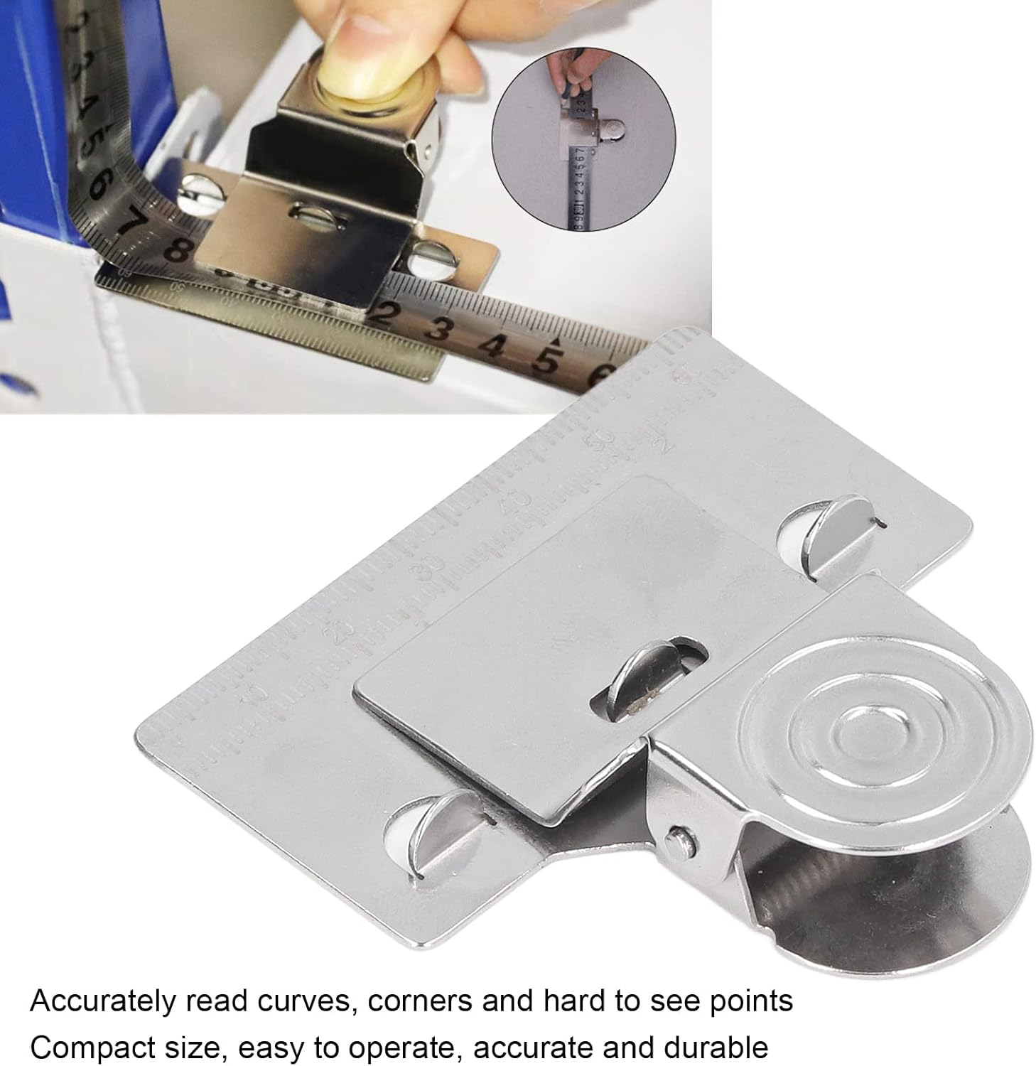 Measuring Tape Clip Tool, Corners Clamp Holder Precision Measuring Tools, Stainless Steel Corner Measuring Tool, Corners Level Positioning Clamp Measuring Holder