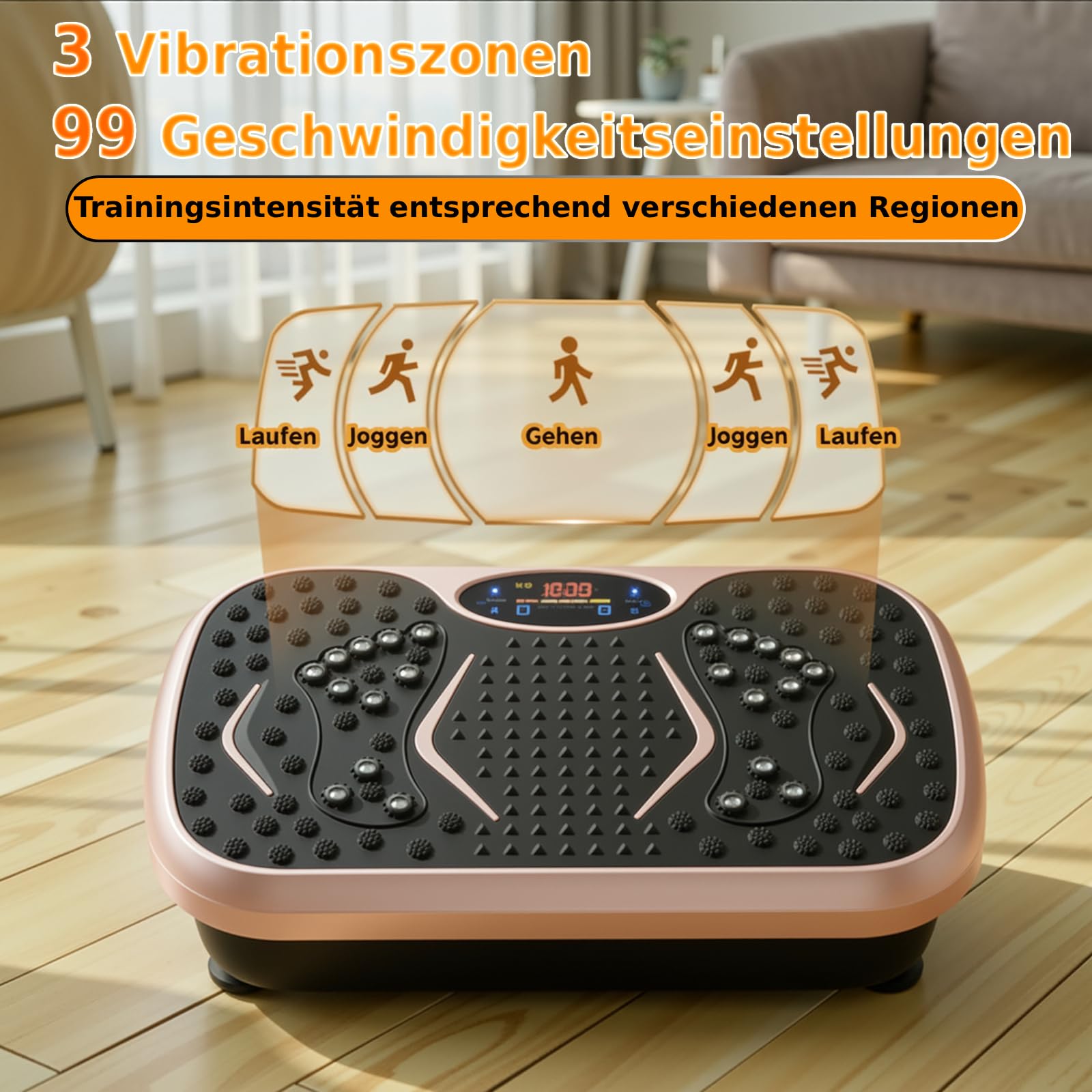 TLGREEN Platforma wibracyjna, 99 poziomów i 5 programów treningowych, kompaktowa konstrukcja, pilot zdalnego sterowania, antypoślizgowa, pełny trening ciała, deska wibracyjna fitness