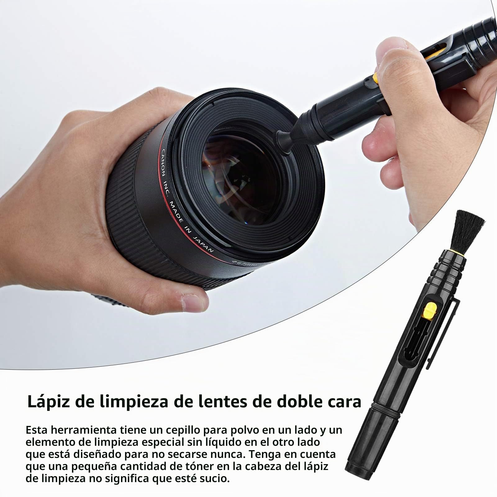 Kit de Limpieza Profesional de cámaras DSLR de KuuZuse con hisopos de Limpieza APS-C, paños de Microfibra, Pluma de Limpieza de Lentes, para Lentes ópticas y cámaras SLR