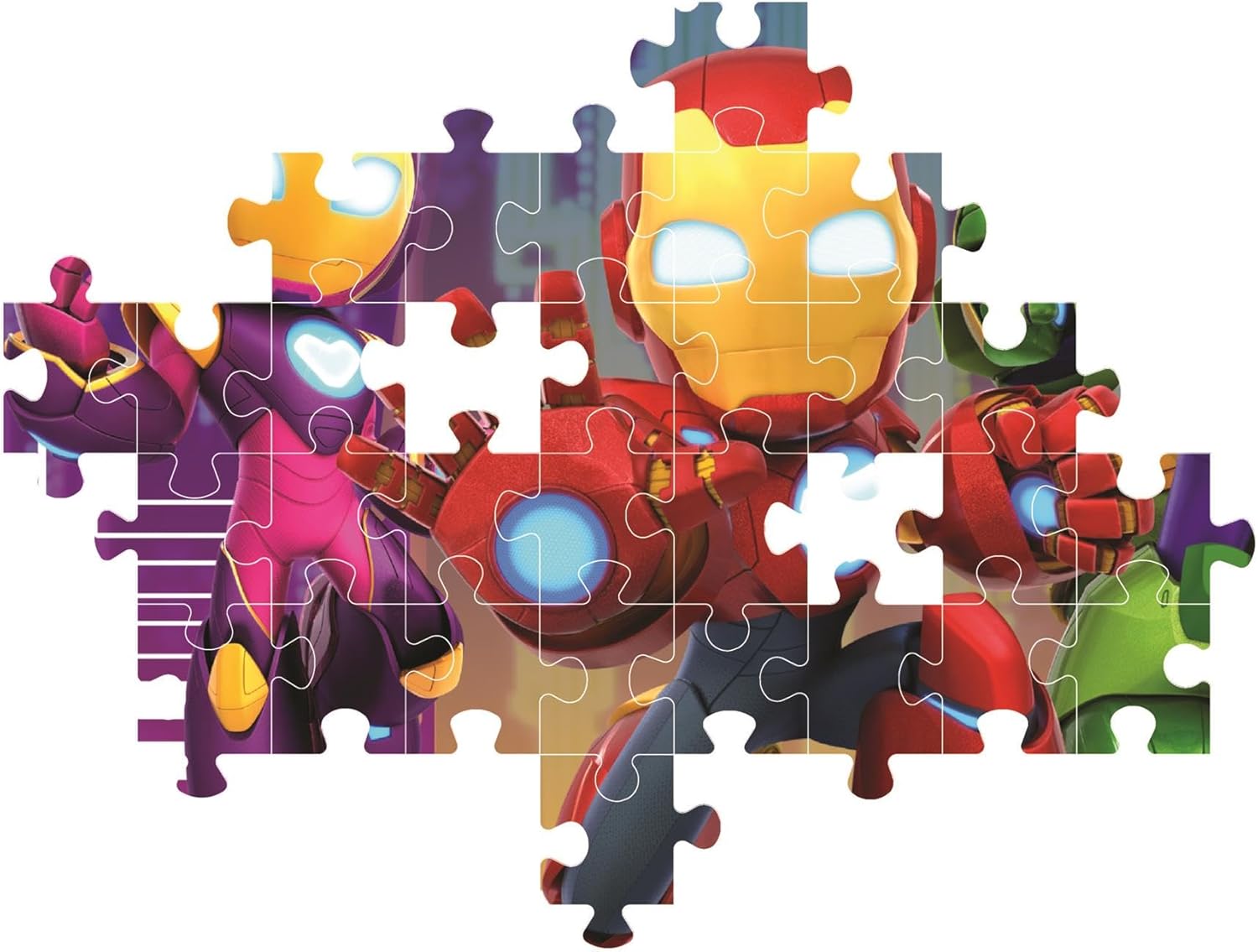 Clementoni – Children's Puzzle Iron Man and His Incredible Friends, 60 Pieces – From 4 Years – Marvel Board Game, Super Hero, Quiet Activity – Gift Idea