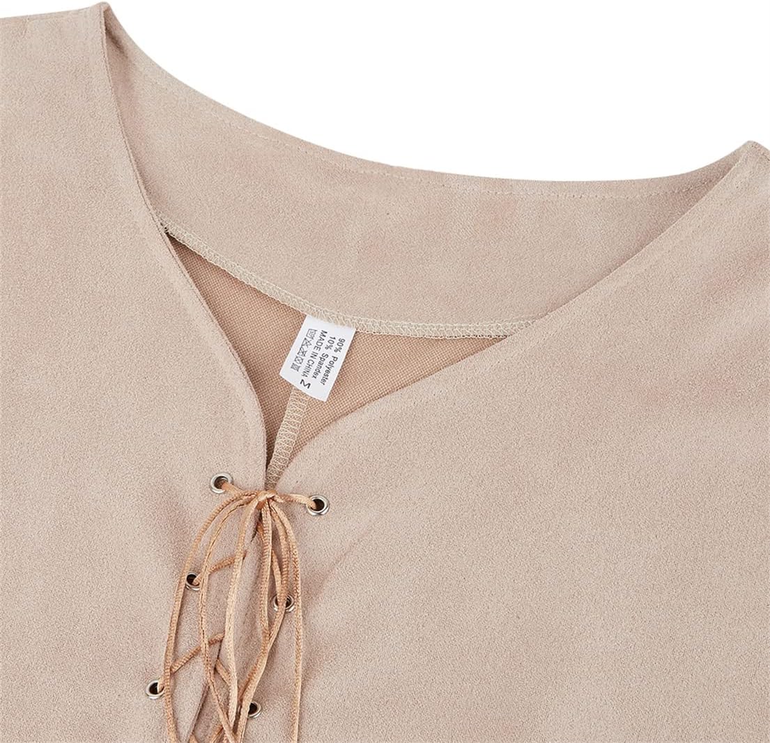 frawirshau Men's Medieval Renaissance Vest Costume Pirate Gothic Steampunk Waistcoat - Image 4