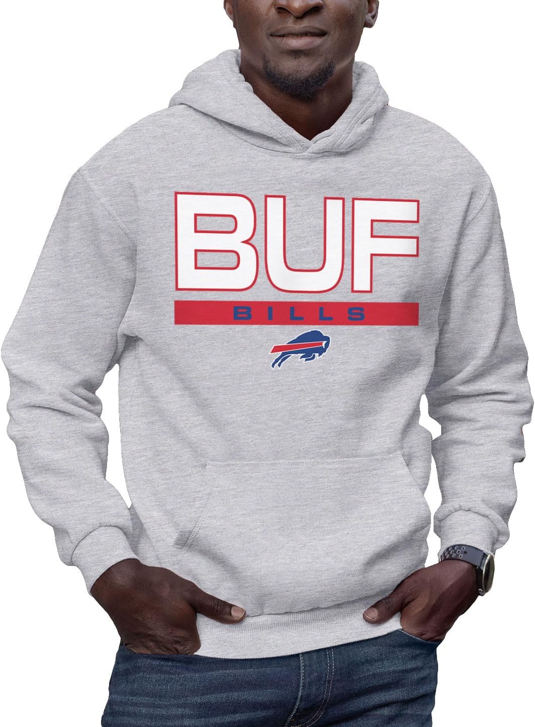 Hybrid Sports - NFL City Block - Adult Unisex Pullover Hoodie for Men and Women - Officially Licensed Apparel