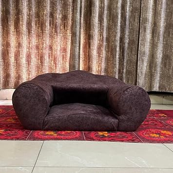 Brown Fabric Dhyanam Seat - Meditation Seat- Yoga Cushion