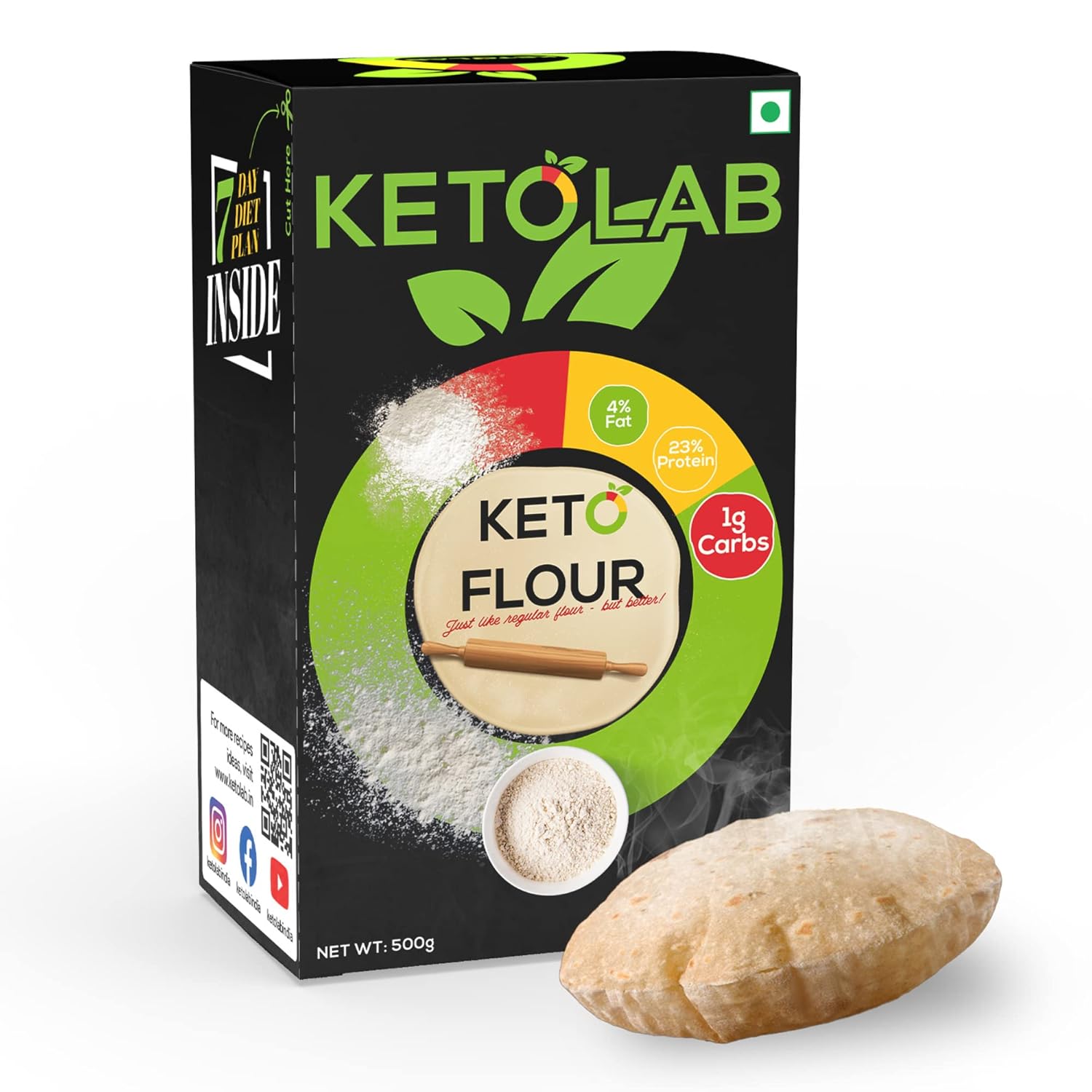 Buy Now Ketolab Keto Aata Flour, 200 Gms, 1 Pack, 1g Net Carb & 23% … Buy Now Ketolab Keto Aata Flour, 200 Gms, 1 Pack, 1g Net Carb & 23% …