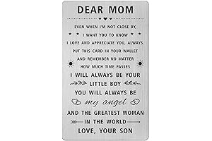 Personalized Mom Birthday Gifts from Son, Thank You Mom Wallet Card from...