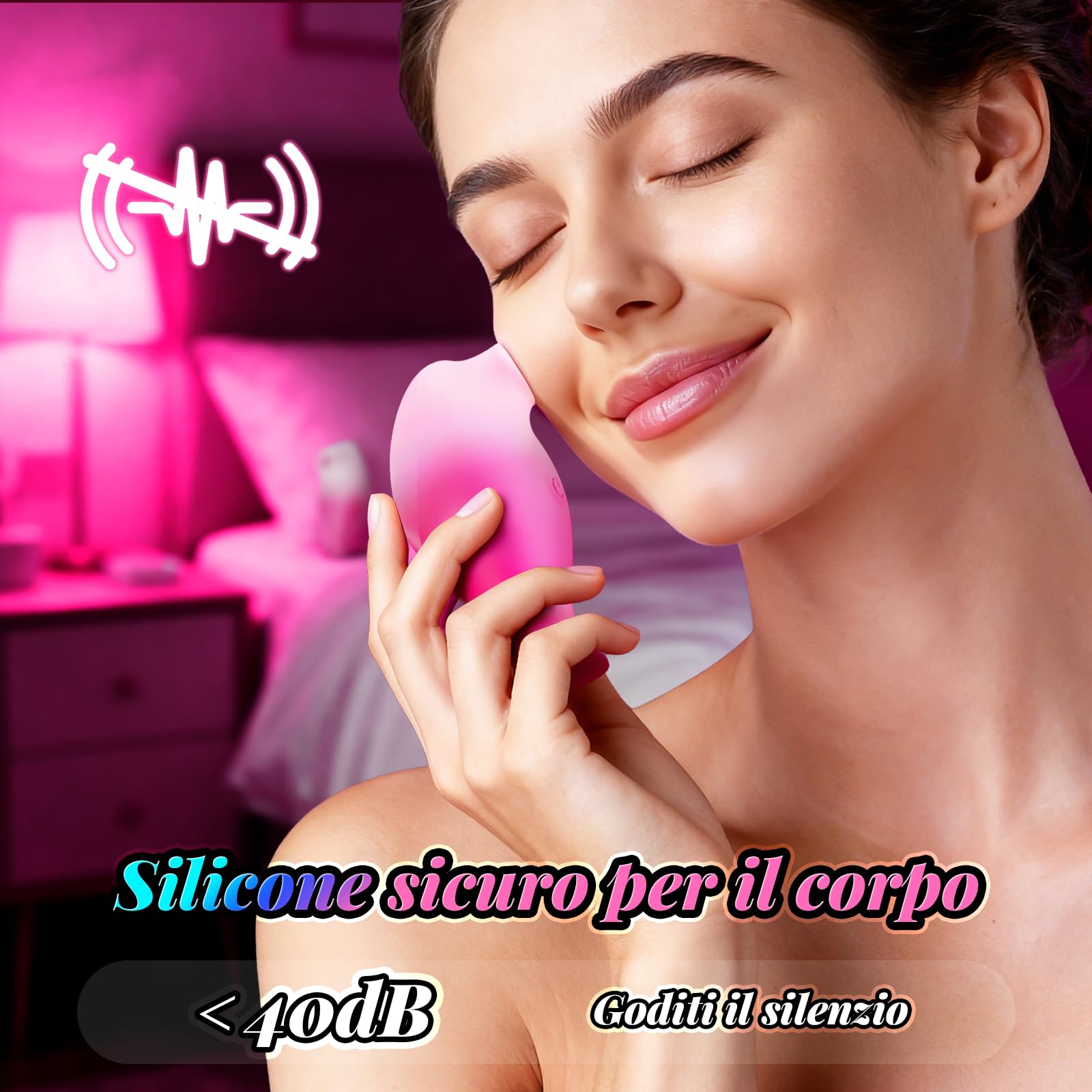 Vibratore per Donna Professionale Sextoys, 2-IN-1 Succhia Clitoride con 10 Modalità di Suzione e Leccamento, Controllo Tramite App, Stimolatore Clitorideo & Capezzoli, Regali Sex Toy per le Donne