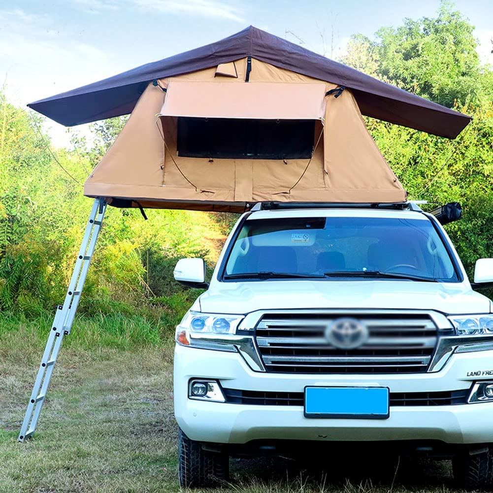 Tente de Toit pour SUV Tente de Toit, Camping pour Camion SUV avec échelle, Tente imperméable et Respirante Grand Espace pouvant accueillir 3 à 4 Personnes