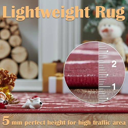 Miniatura 6 de jinchan Alfombra marroquí de Navidad para cocina, de 2 x 6 pies, moderna, lavable, geométrica, antideslizante, antideslizante, para dormitorio,