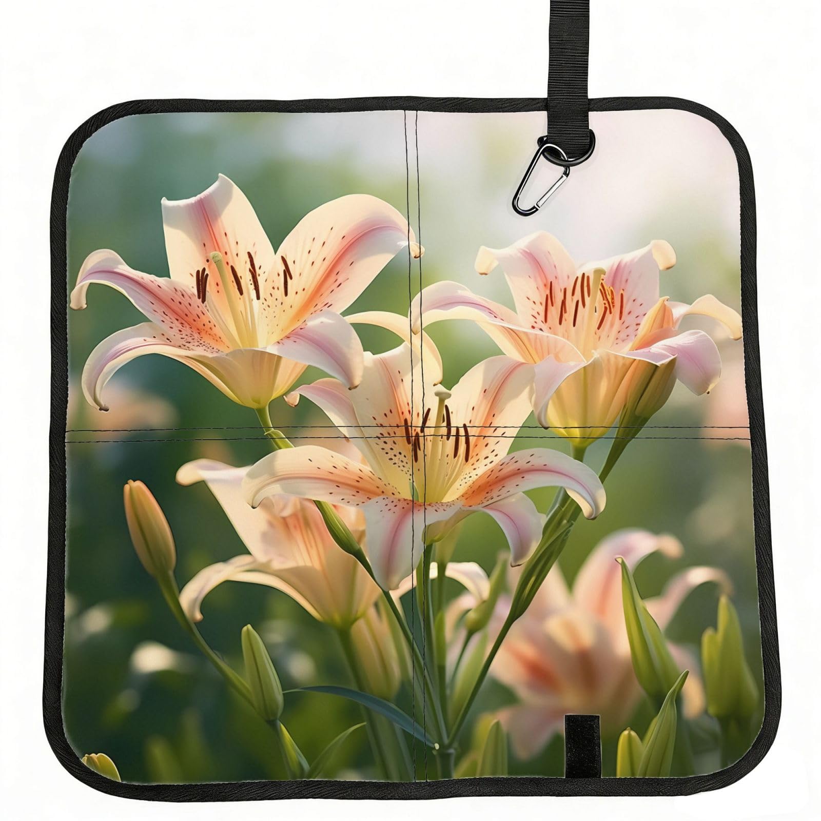 MROWYC virgin Printed Foldable Seat Cushion - Portable with Carabiner, for Stadium, Camping, Hiking