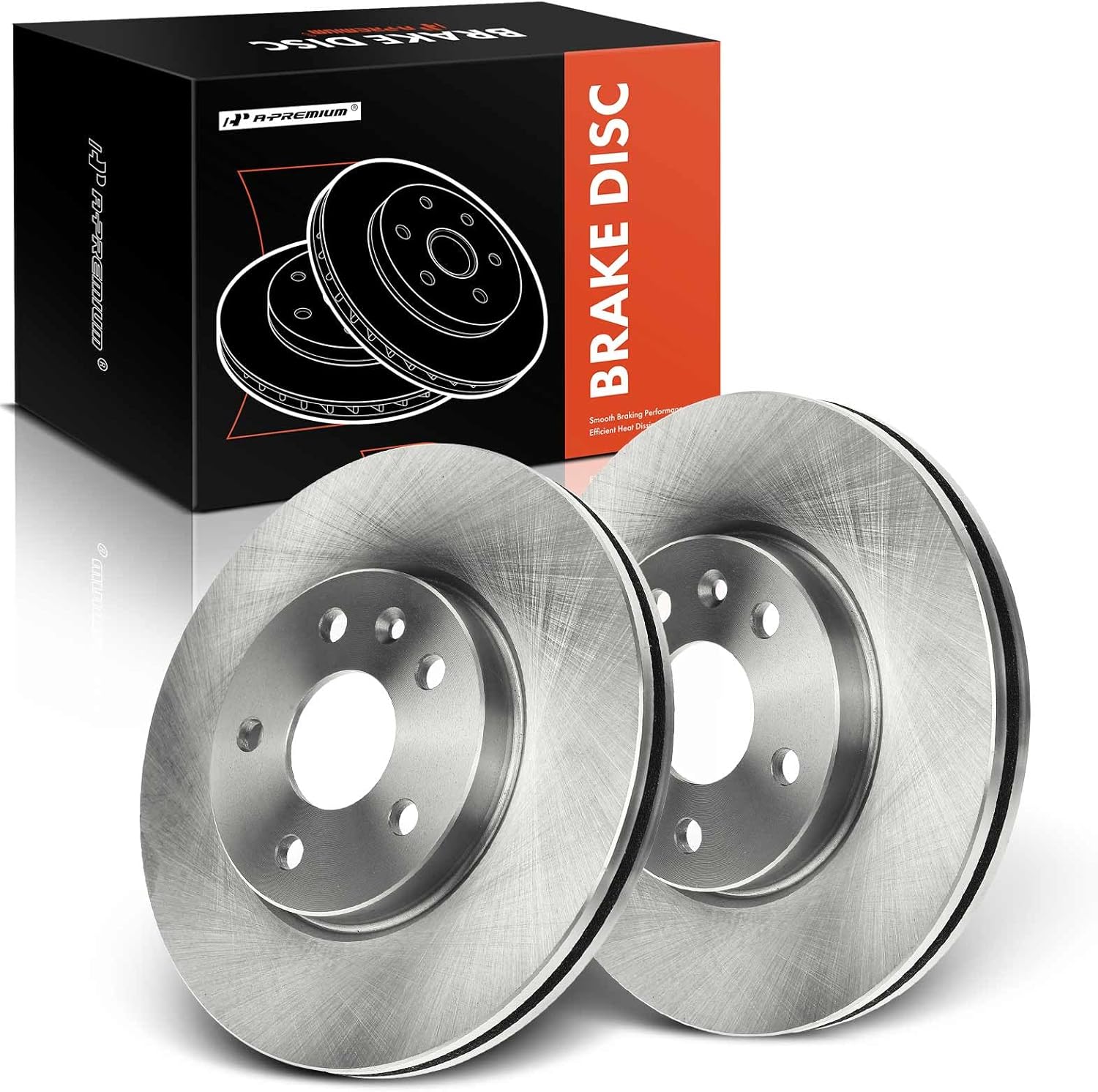 A-Premium 10.86 inch (276mm) Front Vented Disc Brake Rotors Compatible with Select Chevy Models - Cruze 2011-2015, Sonic 2012-2020, Volt 2016-2019, Bolt EV 2017-2022, 2-PC Set