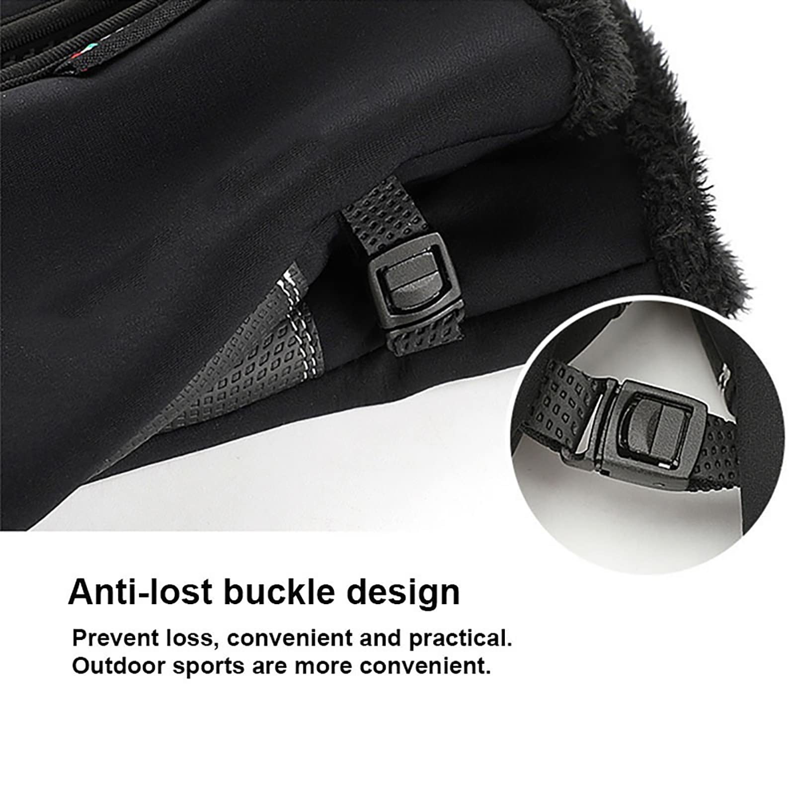 Guanti da Ciclismo Invernali Antivento Guanti da Sport all'Aria Aperta con Touch Screen in Pile Guanti Termici Impermeabili Traspiranti Anti-Shock