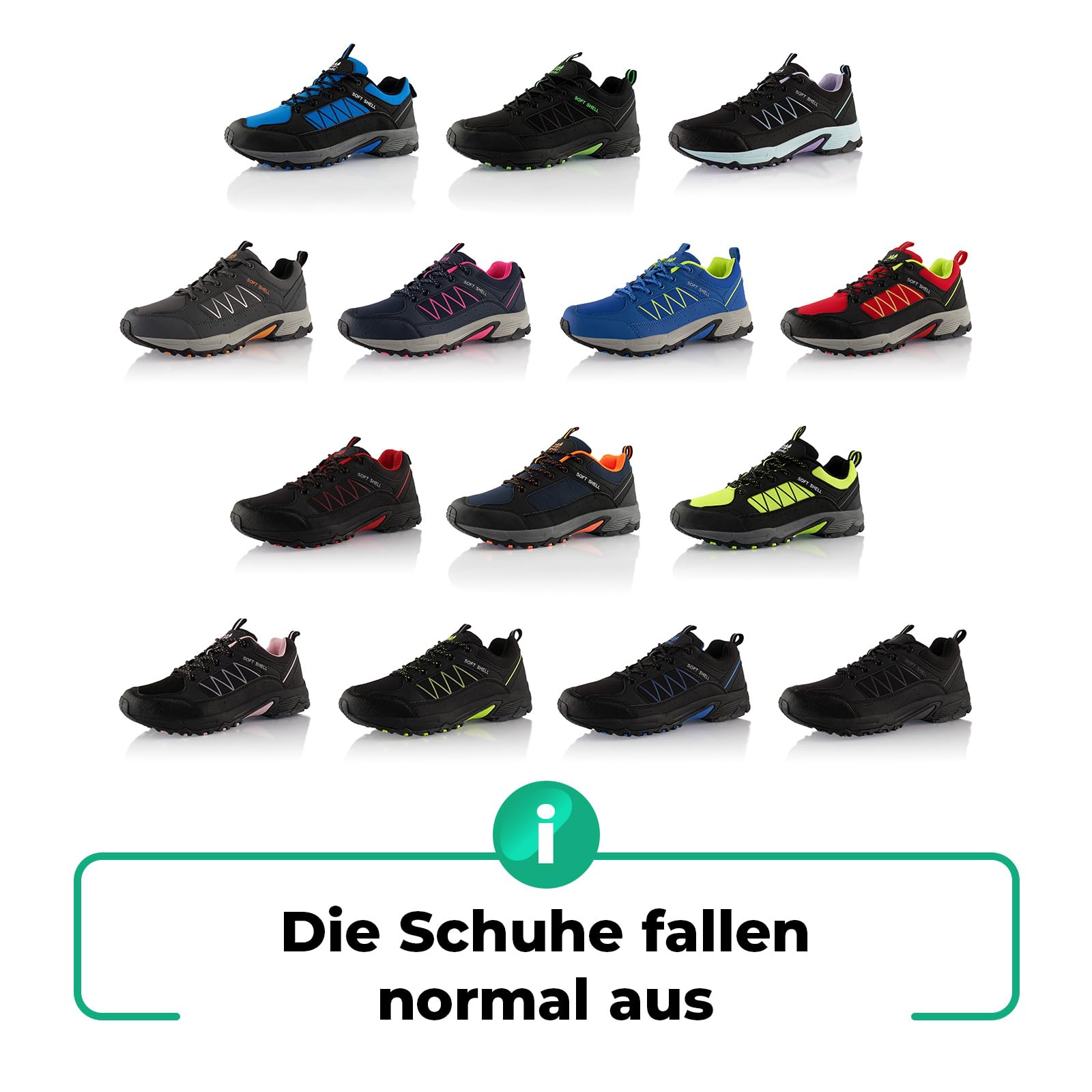 Fusskleidung® Damen Herren Wanderschuhe Softshell Trail Running Trekkingschuhe