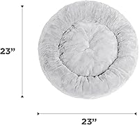 Vista 8 de Best Friends by Sheri - The Original Calming Donut - Cama calmante en forma de dona para perros y gatos - Pelo corto, gris, S, 23 x 23 pulgadas