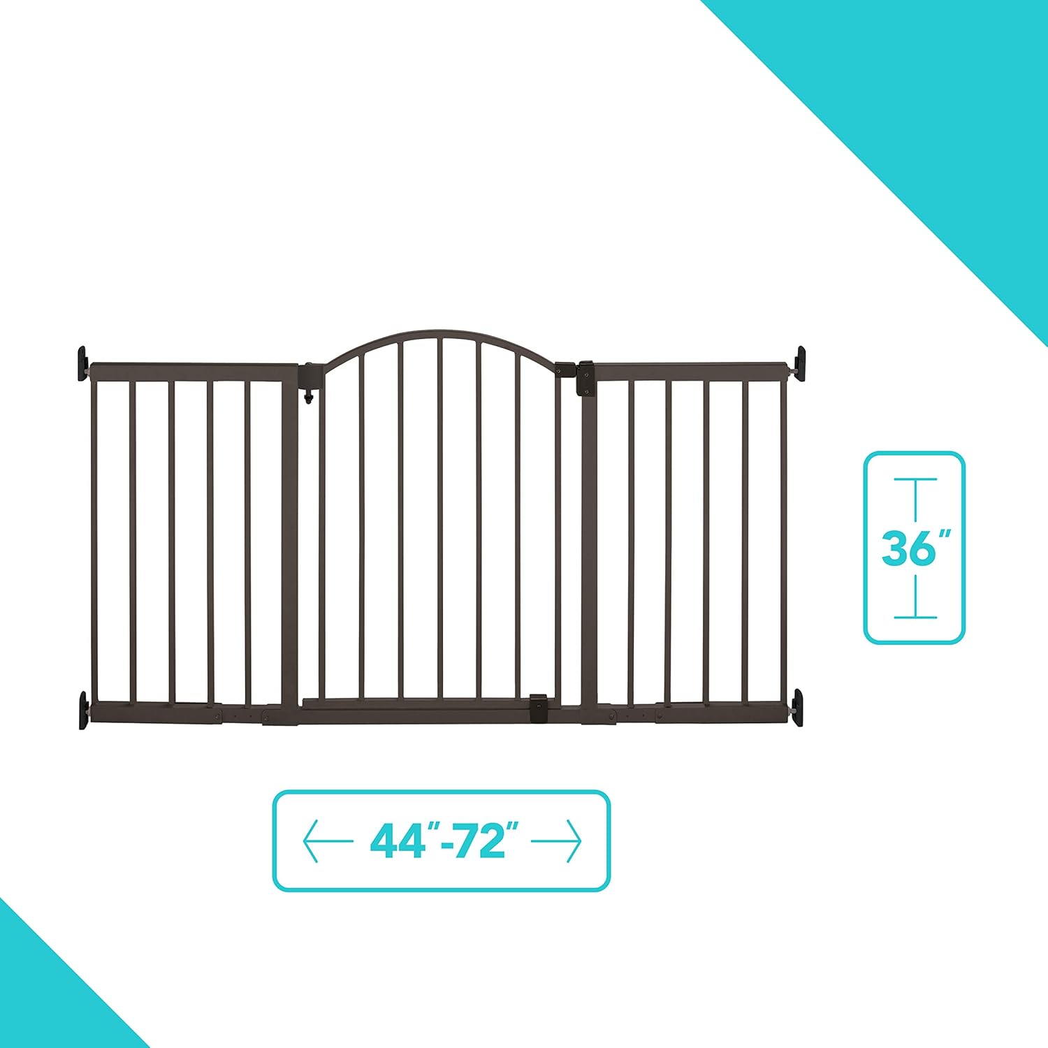 Get Popular Offer Summer Metal Expansion 6-Foot-Wide Extra Tall Walk-Thru Baby Gate, Bronze Finish – 36” Tall, Fits Openings of 44” to 72” Wide, Baby and Pet Gate for Extra Wide Doorways