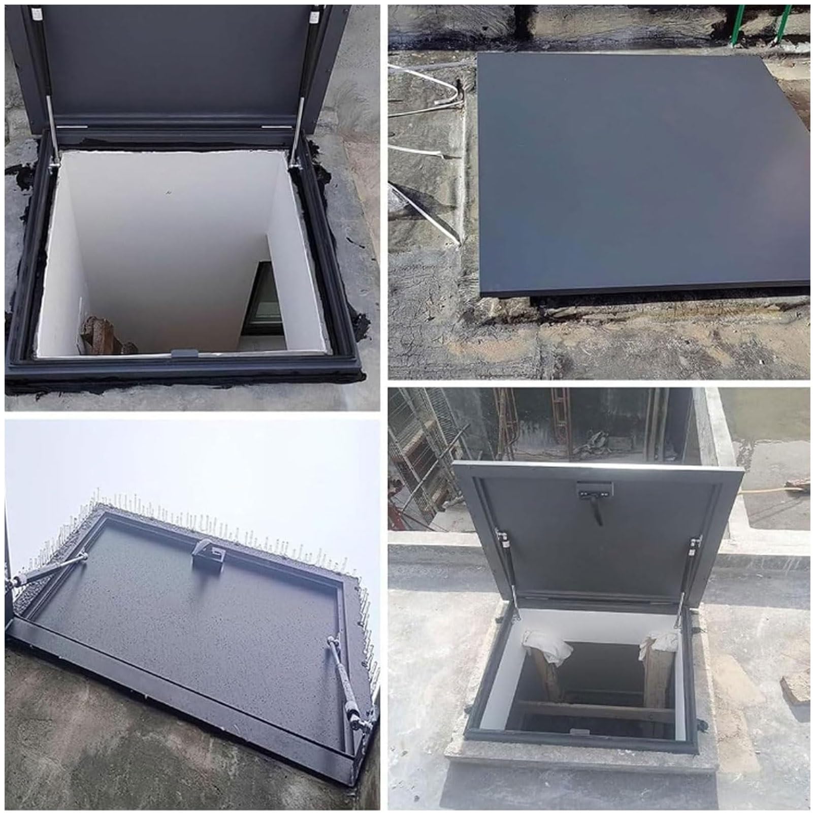Trappe d'accès au grenier Ouverture 90° Porte d'accès au toit électrique Passas Ouvertures de ventilation 65 x 65 cm – et facile à installer