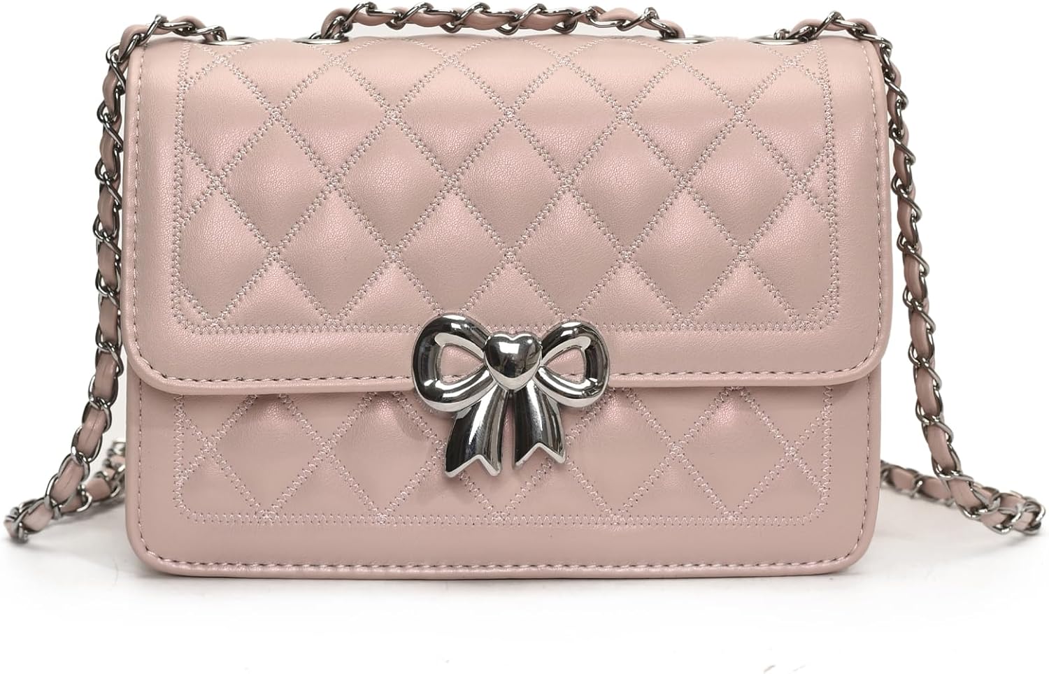 Travistar Crossbody Bags for Women Small Handbags PU Leather Shoulder Bag Purse Evening Bag Quilted Satchels with Chain Strap