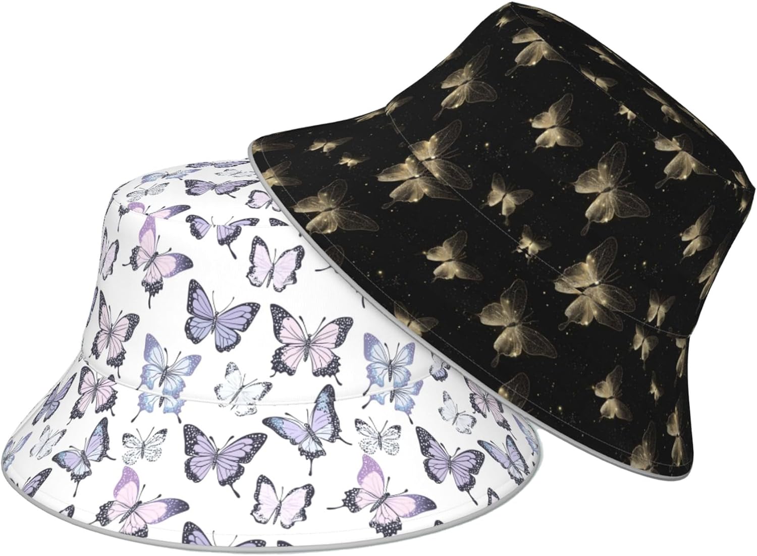 Bucket Hat Double-Side-Wear Reversible Sun Hat Beach Travel Hiking for Women Men