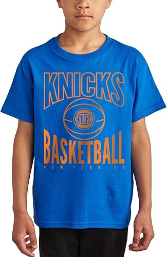 Miniatura 21 de Junk Food NBA Team Basketball - Camiseta de manga corta para niños y niñas con licencia oficial Verde Kelly,Negro -,Verde bosque,marino,Púrpura,Rojo
